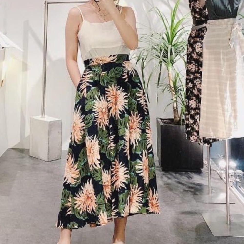 Floral Midi Skirt